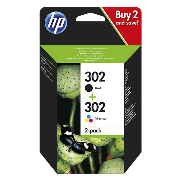 HP 302 (X4D37AE) black and colour 2-pack (original) X4D37AE 055126 - 1