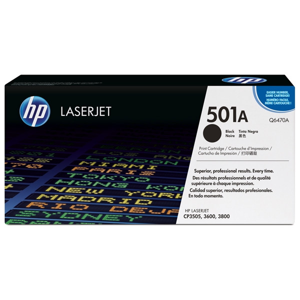 HP 501A (Q6470A) black toner (original HP) Q6470A 039580 - 1