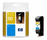 HP 50 (51650CE) cyan ink cartridge (original HP) 51650CE 030360 - 1