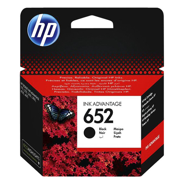 HP 652 (F6V25AE) black ink cartridge (original HP) F6V25AE 044456 - 1