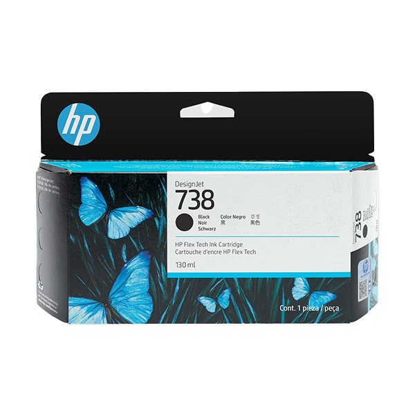 HP 738 (498N4A) black ink cartridge (original HP) 498N4A 093278 - 1