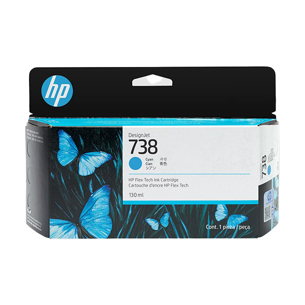 HP 738 (498N5A) cyan ink cartridge (original HP) 498N5A 093280 - 1