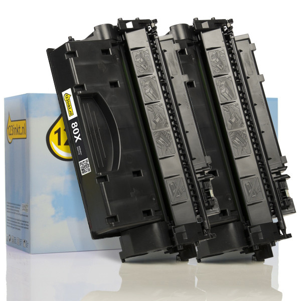 HP 80X (CF280X) high capacity black toner 2-pack (123ink version)  160726 - 1