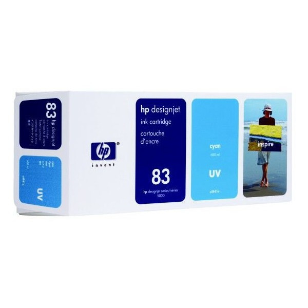 HP 83 (C4941A) cyan UV ink cartridge (original HP) C4941A 031570 - 1