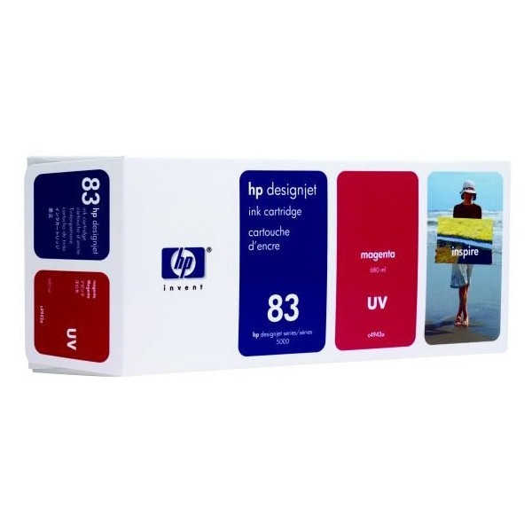 HP 83 (C4942A) magenta UV ink cartridge (original HP) C4942A 031580 - 1