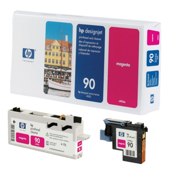 HP 90 (C5056A) magenta printhead and printhead cleaner (original HP) C5056A 030610 - 1