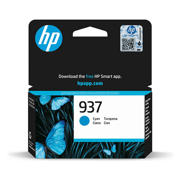 HP 937 (4S6W2NE) cyan ink cartridge (original HP) 4S6W2NE 093310 - 1