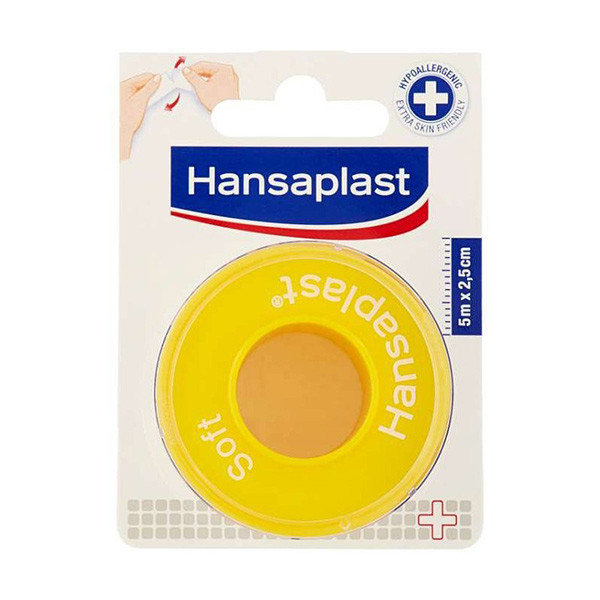 Hansaplast Elastoplast soft plasters, 5m x 2.5cm  SHA00125 - 1