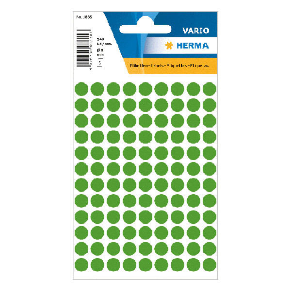 Herma 1835 dark green marking dots, Ø 8mm (540 labels) 1835 230417 - 1