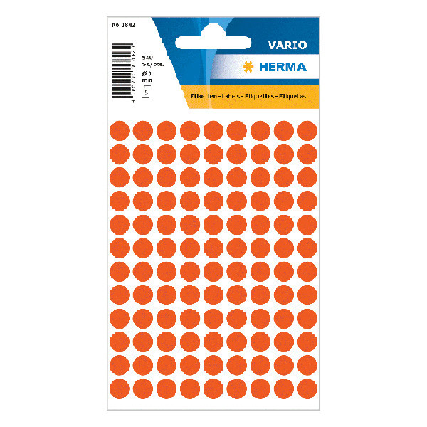 Herma 1842 red marking points, Ø 8mm (540 labels) 1842 360158 - 1