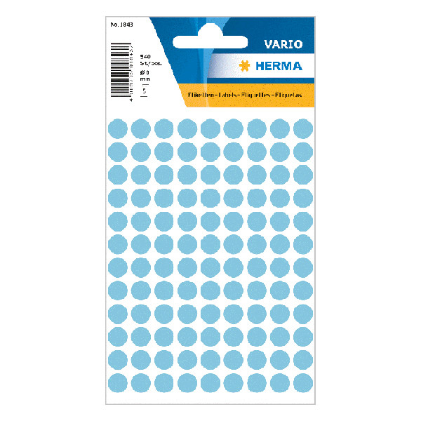 Herma 1843 blue marking dots, Ø 8mm (540 labels) 1843 230424 - 1