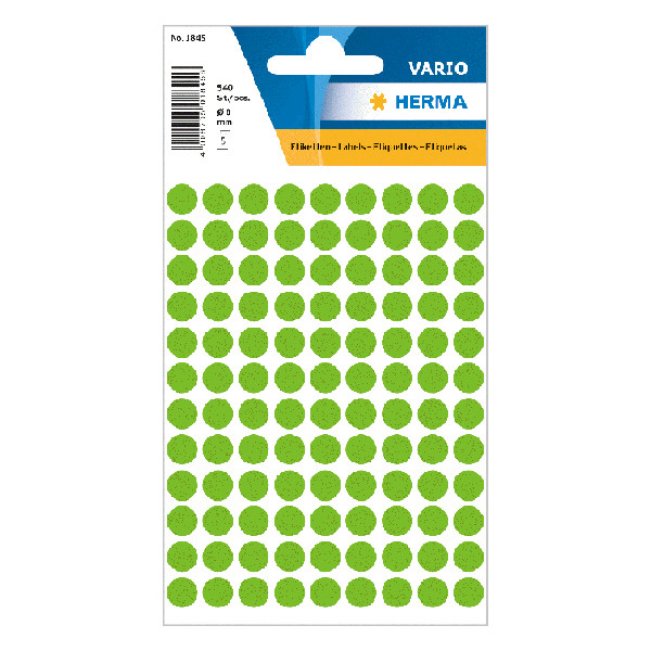 Herma 1845 green marking dots, Ø 8mm (540 labels) 1845 230425 - 1