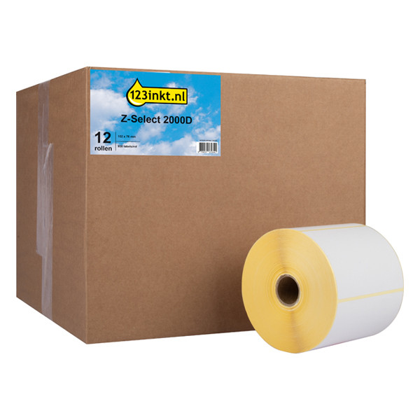 Honeywell removable label (880239-076D) 102mm x 76mm (12 rolls) (123ink version)  126069 - 1