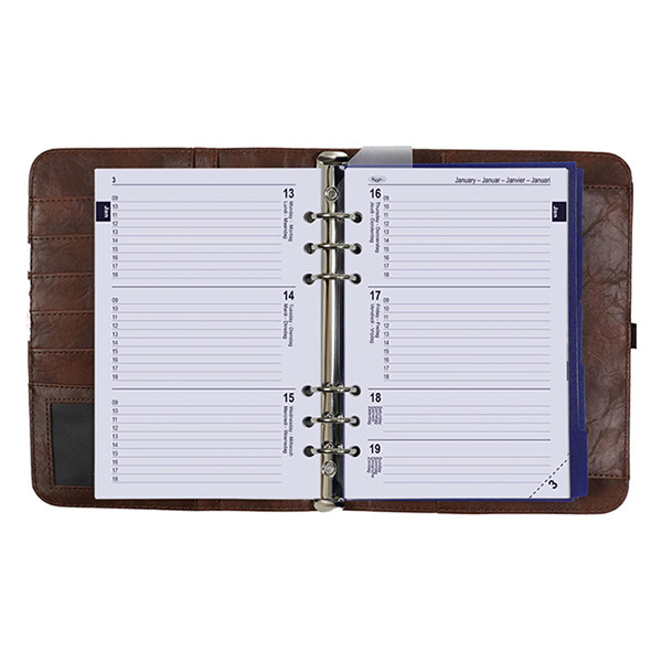 Kalpa chestnut brown A5 organiser 1011-20 406191 - 2