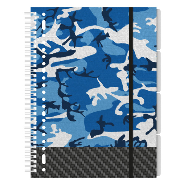 Kangaro Camo 2.0 A4 lined spiral block with 4 tabs, 60 grams, 200 sheets K-21417 206980 - 1