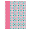 Kangaro Pink Mint Retro A4 lined spiral block, 60g, 160 sheets