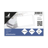 Kangaro blank white system card, 130mm x 80mm (100-pack) K-6101-WI 056777