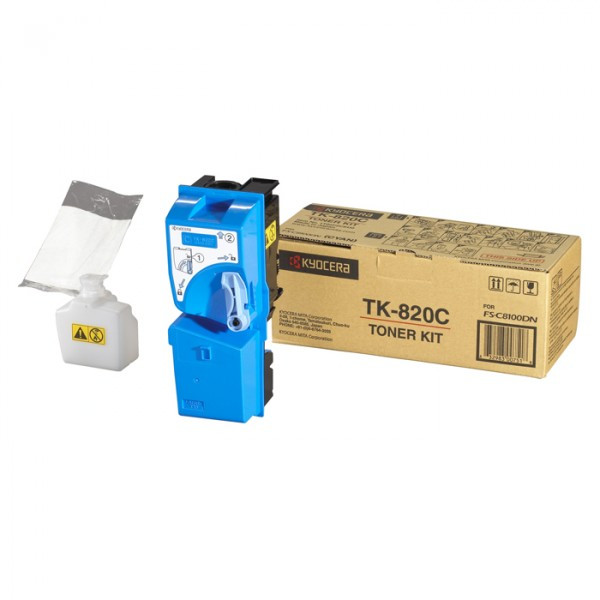 Kyocera TK-820C cyan toner (original Kyocera) 1T02HPCEU0 079120 - 1