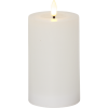 LED Flame Flow white pillar candle, 15cm