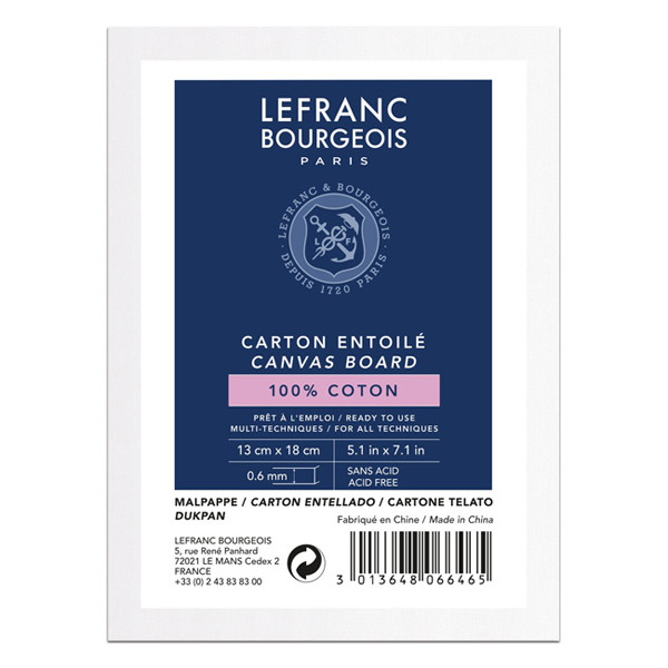 Lefranc & Bourgeois Louvre canvas board, 13cm x 18cm 806646 405148 - 1