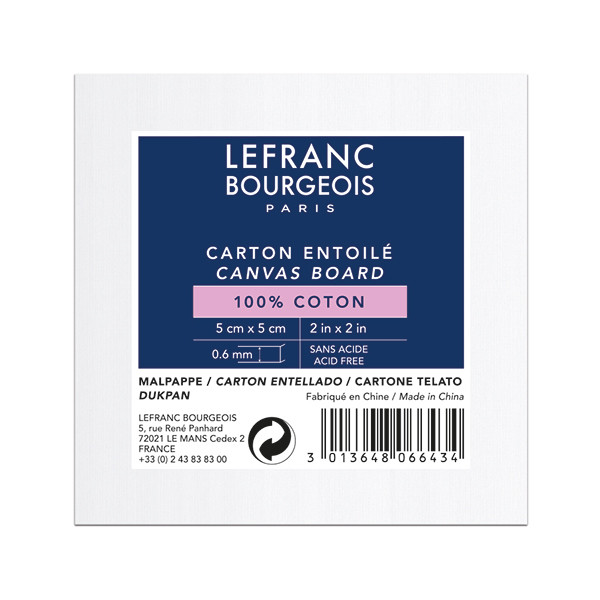 Lefranc & Bourgeois Louvre canvas board, 5cm x 5cm 806643 405145 - 1