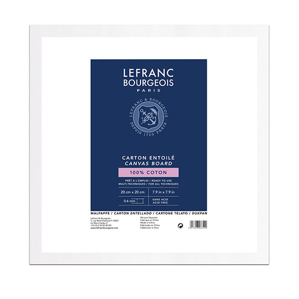 Lefranc Bourgeois Louvre canvas board, 20cm x 20cm 806654 405156 - 1