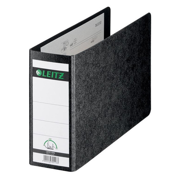 Leitz A5 lever arch file (landscape) | Leitz 1076 cardboard | black 77mm 10760000 211824 - 1