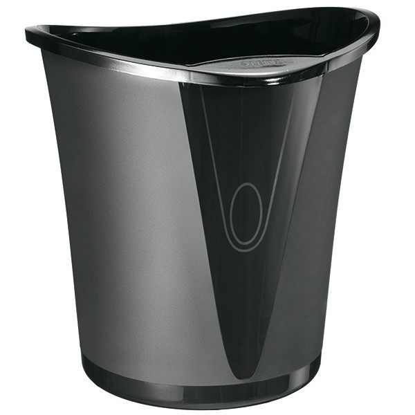 Leitz Allura black wastepaper bin 52040095 211256 - 1