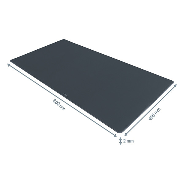 Leitz Cozy velvet grey desk mat, 800mm x 400mm 52680089 226574 - 4