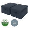 Leitz Fabric medium dark grey storage box (2-pack) 61440089 202503 - 2