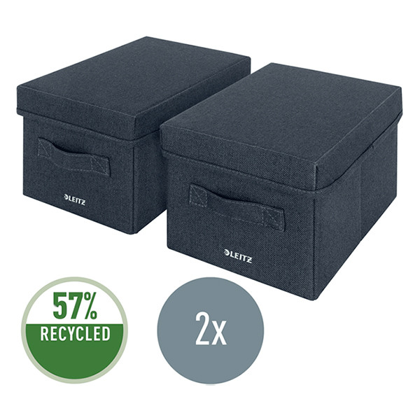 Leitz Fabric small dark grey storage box (2-pack) 61460089 202507 - 2