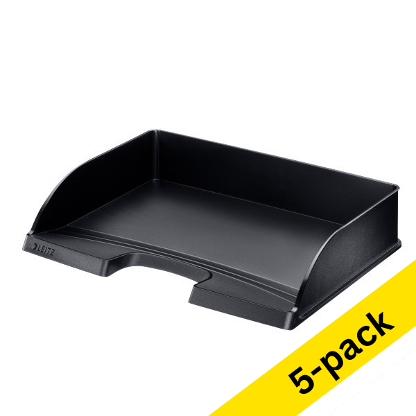 Leitz Plus black landscape letter tray (5-pack) 52180095 226126 - 1