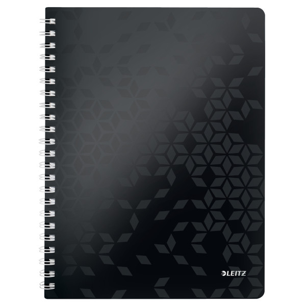 Leitz WOW black A4 lined spiral book, 80 grams (80-sheets) 46370095 226218 - 1