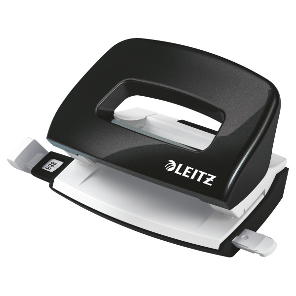 Leitz WOW black mini 2-hole punch (10-sheets) 50601095 226196 - 1