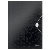 Leitz WOW black plastic 3-flap folder 45990095 226135