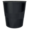 Leitz WOW black wastepaper bin