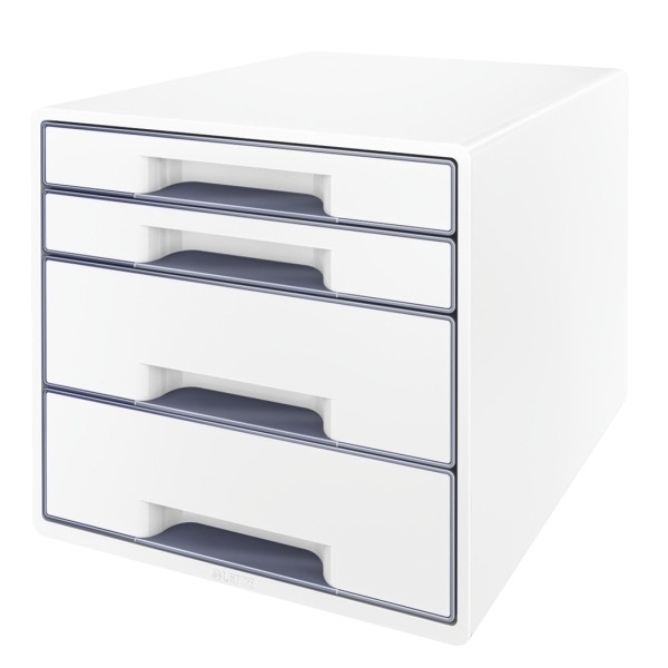 Leitz WOW grey/white drawer unit (4 drawers) 52132001 226053 - 1