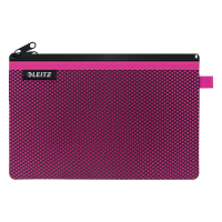 Leitz WOW large pink mesh case with 2 compartments 40130023 226330