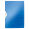 Leitz WOW metallic blue A4 colour clip folder