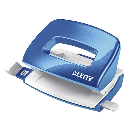 Leitz WOW metallic blue mini 2-hole punch (10 sheets) 50601036 226007 - 1