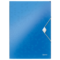Leitz WOW metallic blue plastic 3-flap folder 45990036 211884
