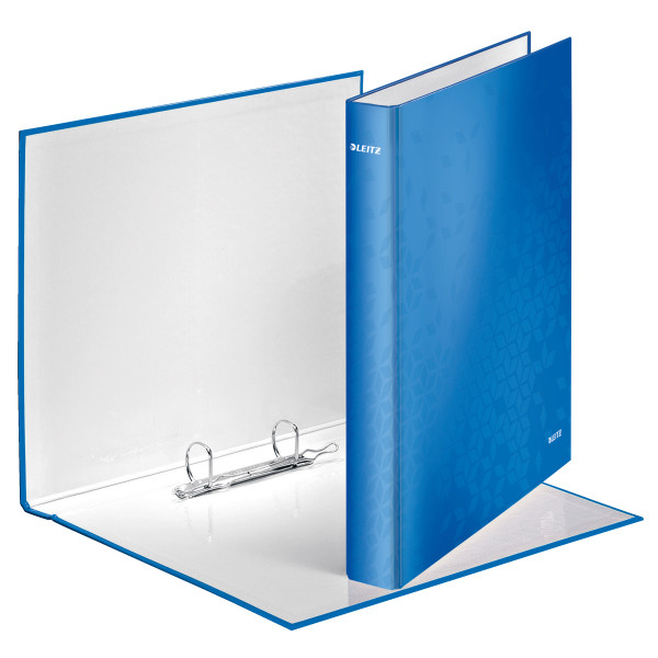 Leitz WOW metallic blue ring binder with 2 D-rings 42410036 211292 - 1