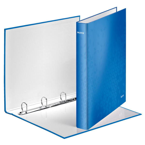 Leitz WOW metallic blue ring binder with 4 D-rings 42420036 211302 - 1