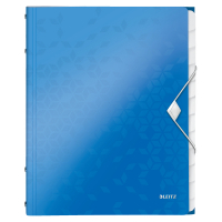 Leitz WOW metallic blue sorting folder with 12 tabs 46340036 211896