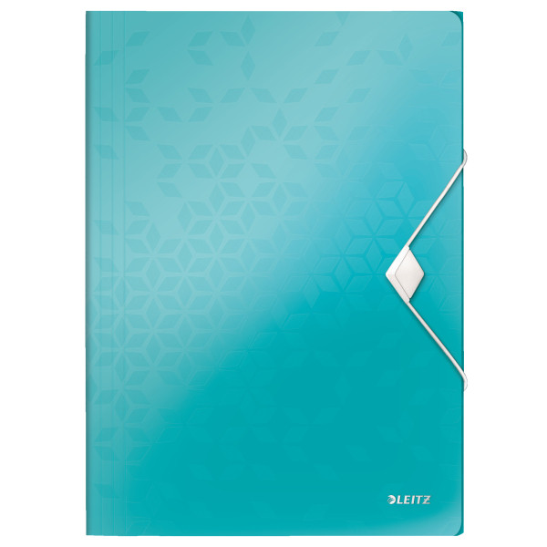 Leitz WOW metallic ice blue plastic 3-flap folder 45990051 211886 - 1