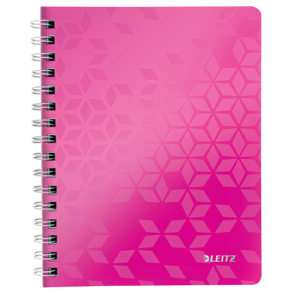 Leitz WOW metallic pink A5 checked spiral block 46410023 226000 - 1