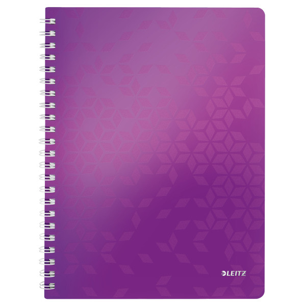 Leitz WOW metallic purple A4 checked spiral block, 80 grams (80 sheets) 46380062 211991 - 1