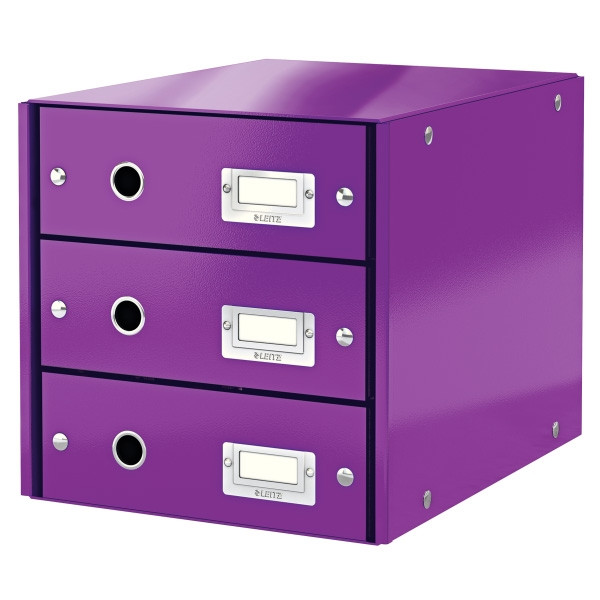 Leitz WOW metallic purple drawer unit (3 drawers) 60480062 211973 - 1