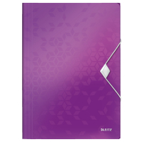 Leitz WOW metallic purple plastic 3-flap folder 45990062 211887