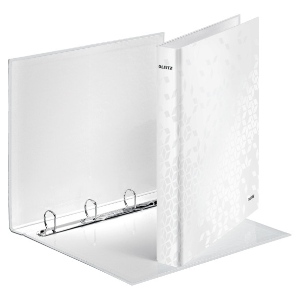 Leitz WOW metallic white ring binder with 4 D-rings 42420001 211304 - 1